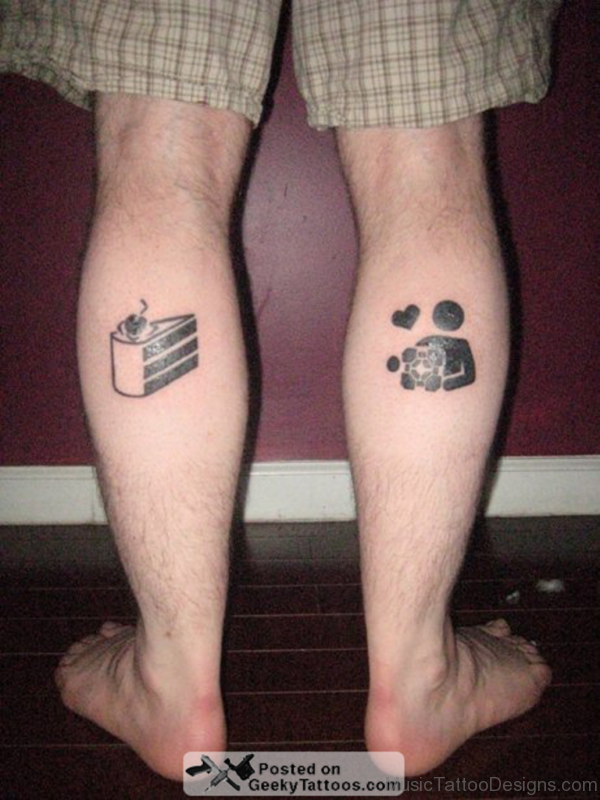 Synthesizer Tattoo On Leg