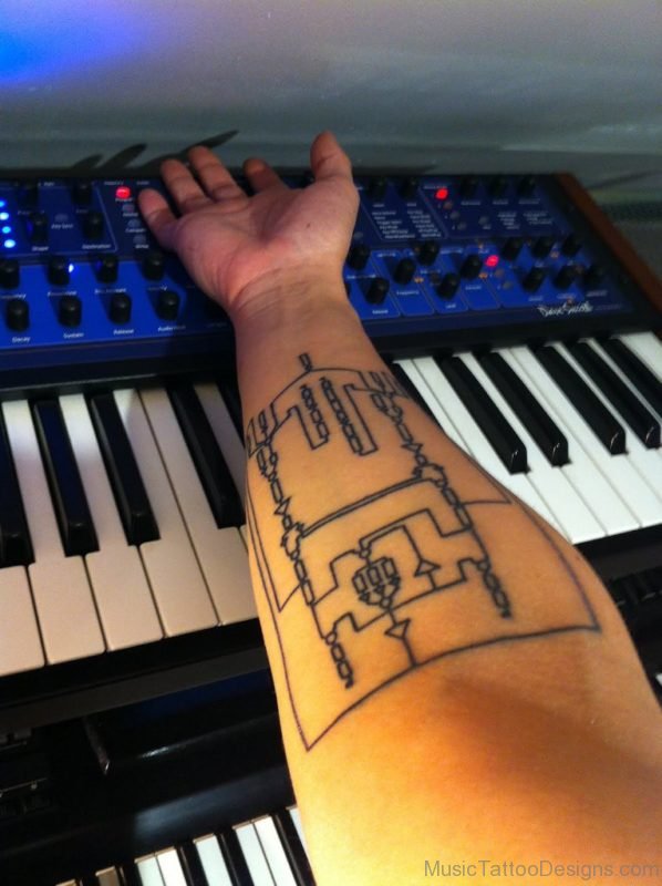 Synthesizer Tattoo Onm Arm