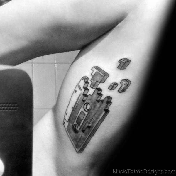 Ultimate Cassette Tattoo On Bicep