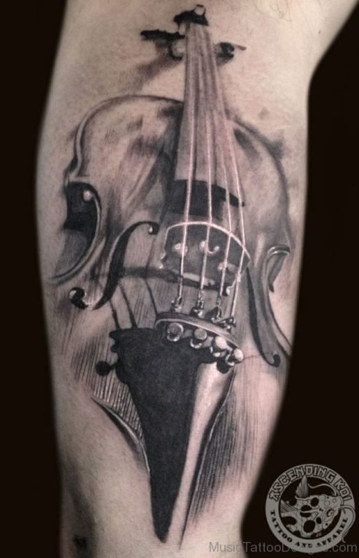 Violin Tattoo Design