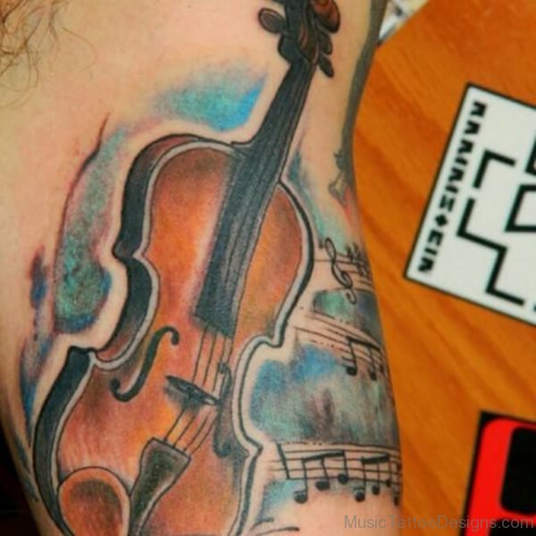 Violin Tattoo Image