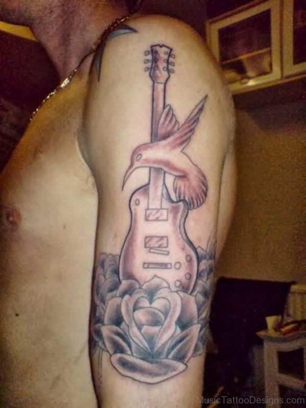 Bird And Music Tattoo