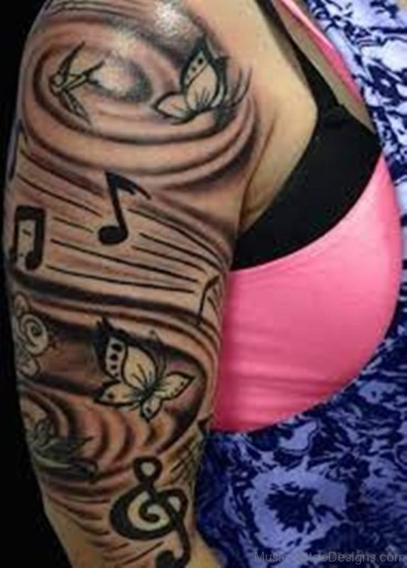 Black Ink Music Tattoo 1