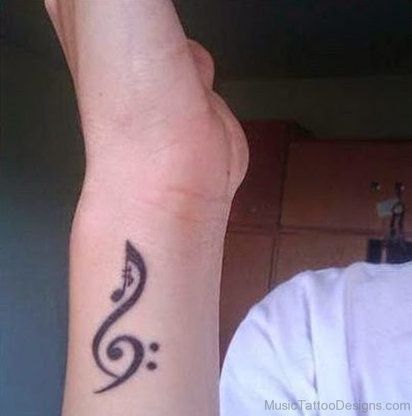 Black Ink Music Tattoo