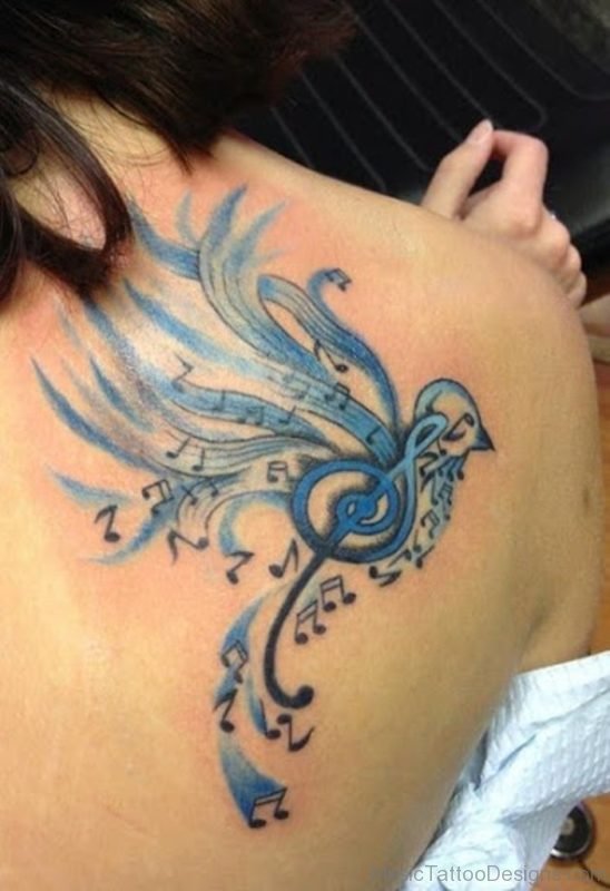 Blue Ink Music Tattoo