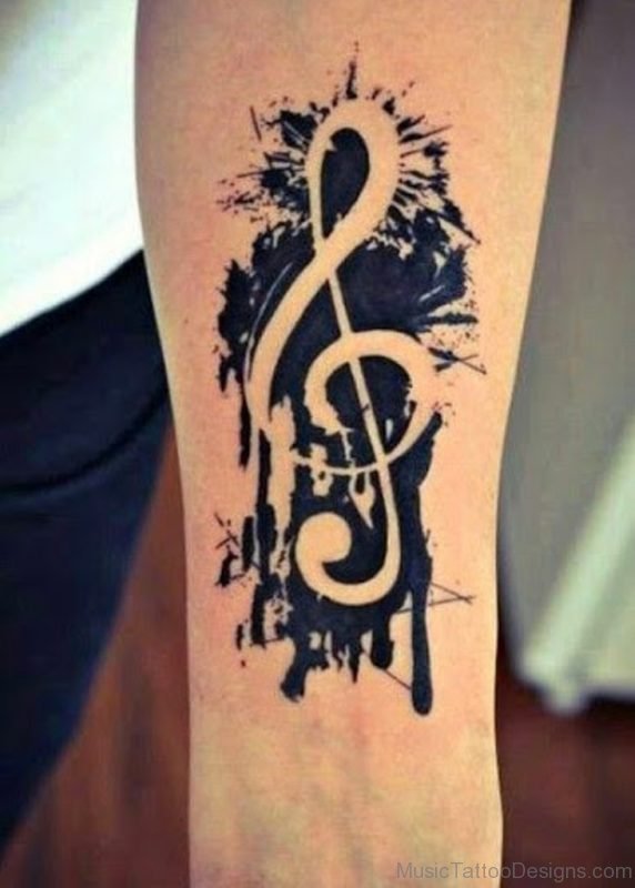 Cool Black Music Tattoo