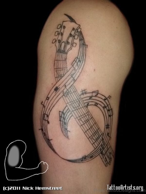 Cute Music Tattoo 1