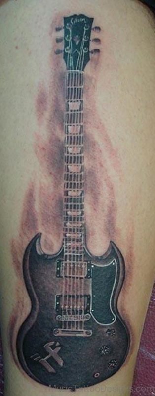 Dark Ink Guitar Tattoo
