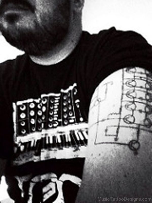 Elegant Synthesizer Tattoo