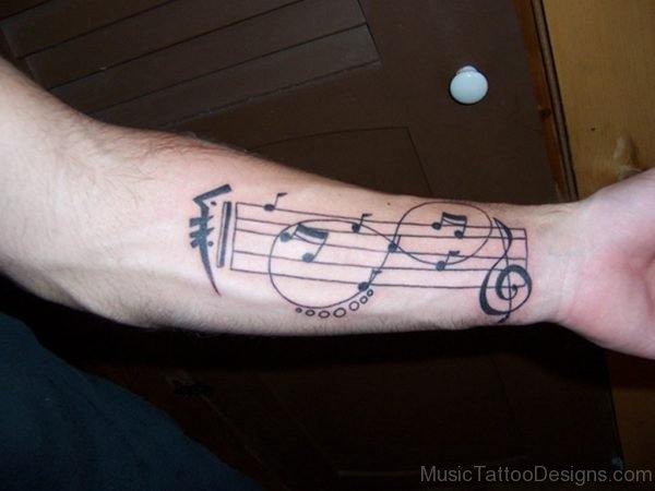 Fun Music Tattoo On Arm