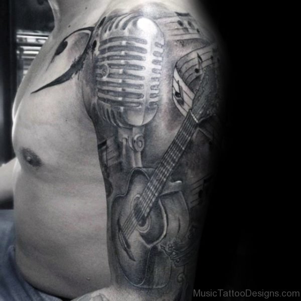Grey Ink Music Tattoo