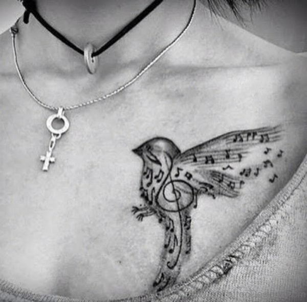 Music Bird Tattoo