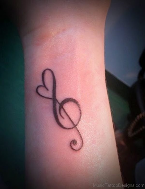 Music Tattoo Design For Wrist