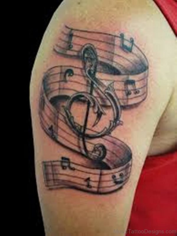 Music Tattoo For Shoulder