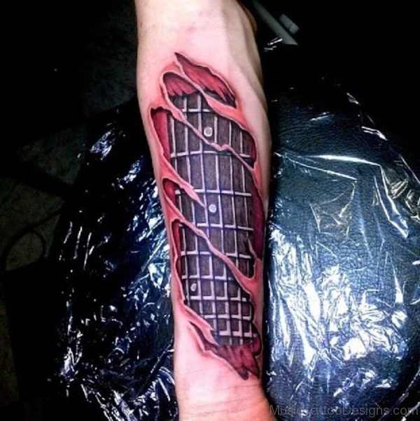 Music Tattoo On hand