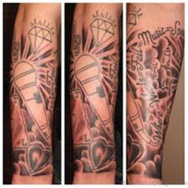 Music Tattoo design On arm