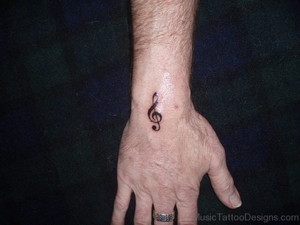 Musical Note Tattoo On Wrist