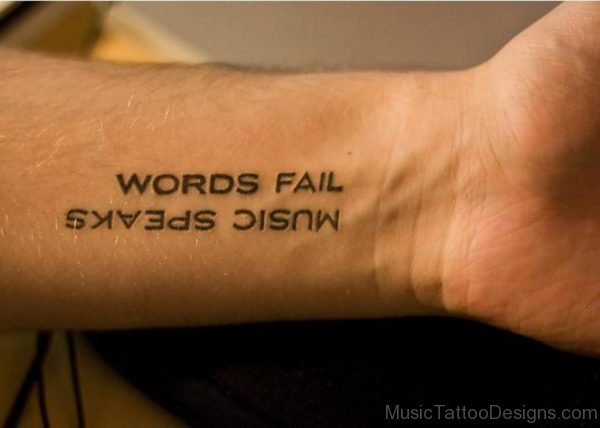 Musical Word Tattoo