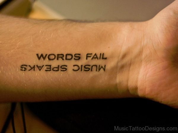 Musical Words Tattoo