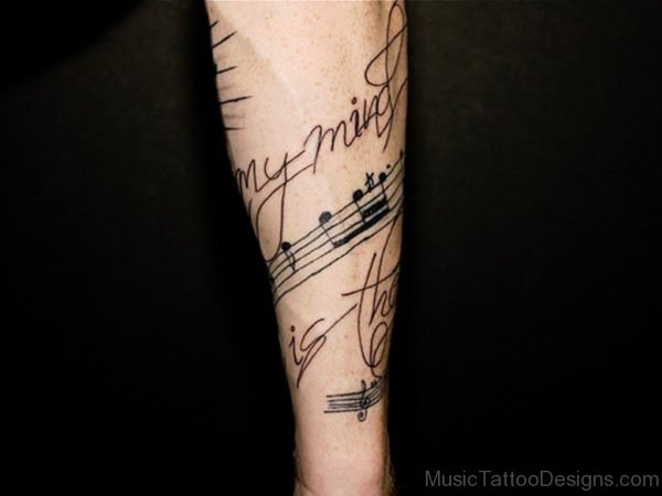 NIce Music Tattoo On Arm