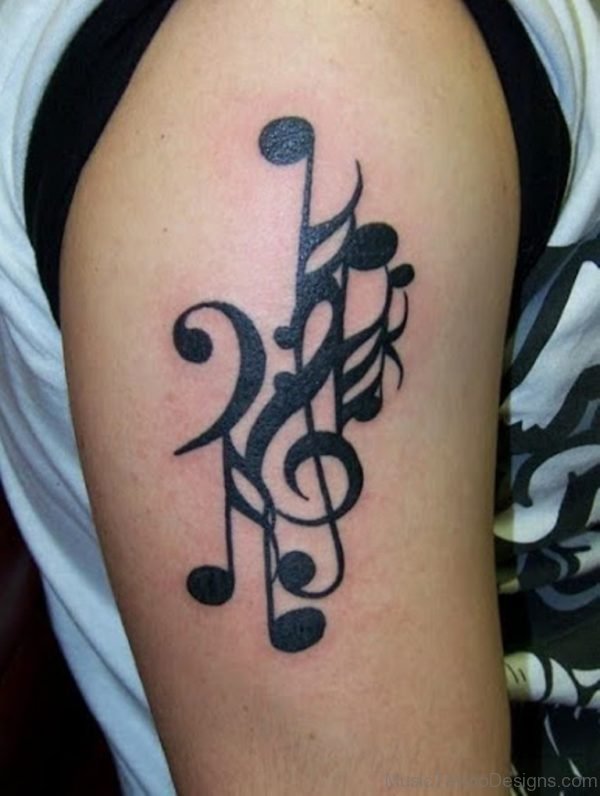 Tribal Music Tattoo