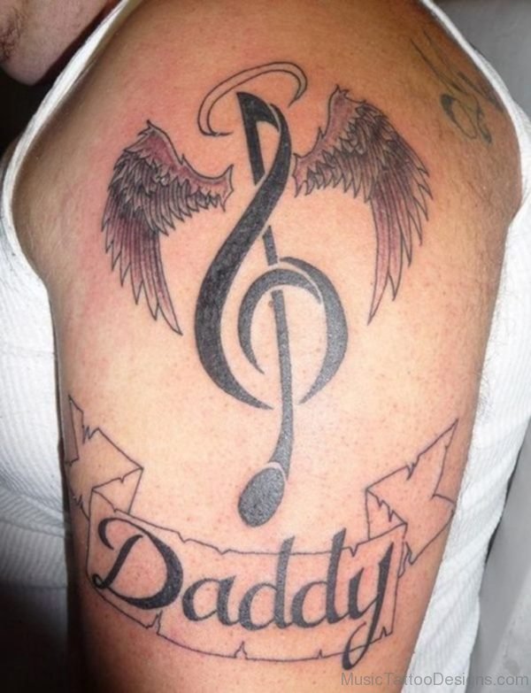 Winged Music Tattoo